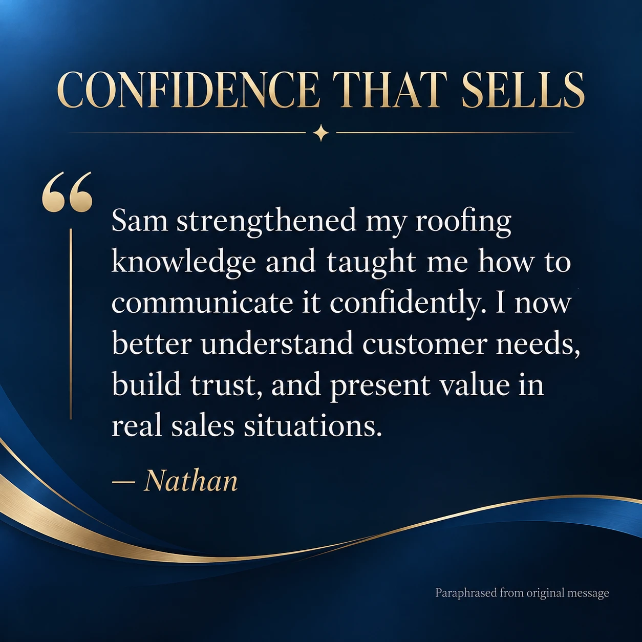 Review card: Confidence that sells, from Nathan