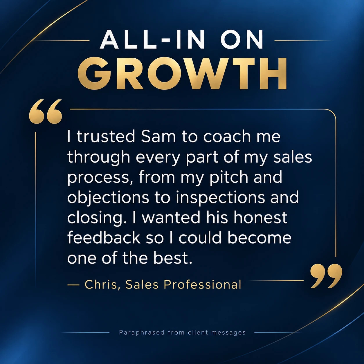 Review card: All-in on growth, from Chris